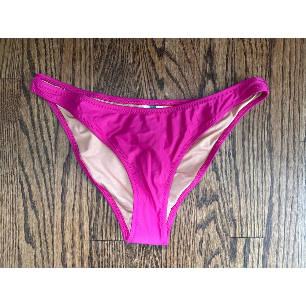 J.Crew Womens‎ Pink Recycled Bikini Bottom Swimsuit BP209 Size M NEW